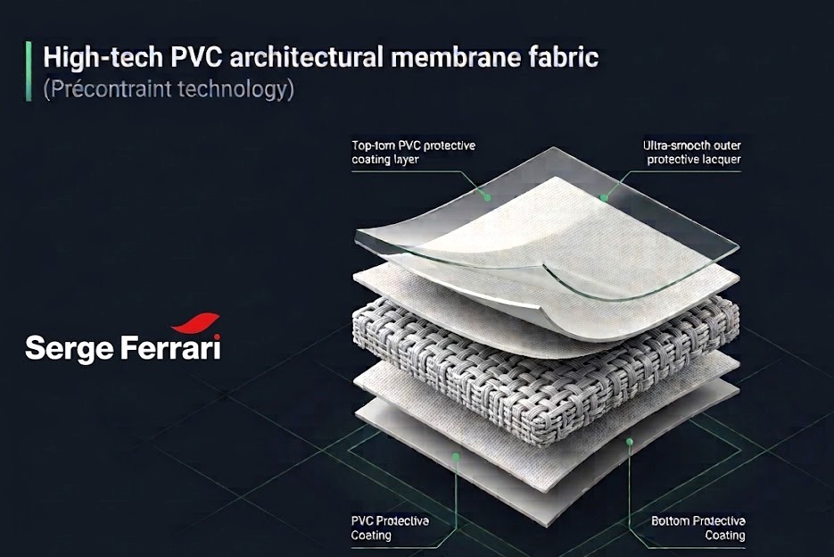 آناتومی و لایه‌های تشکیل‌دهنده پارچه PVC کششی آکام تجارت کسری
