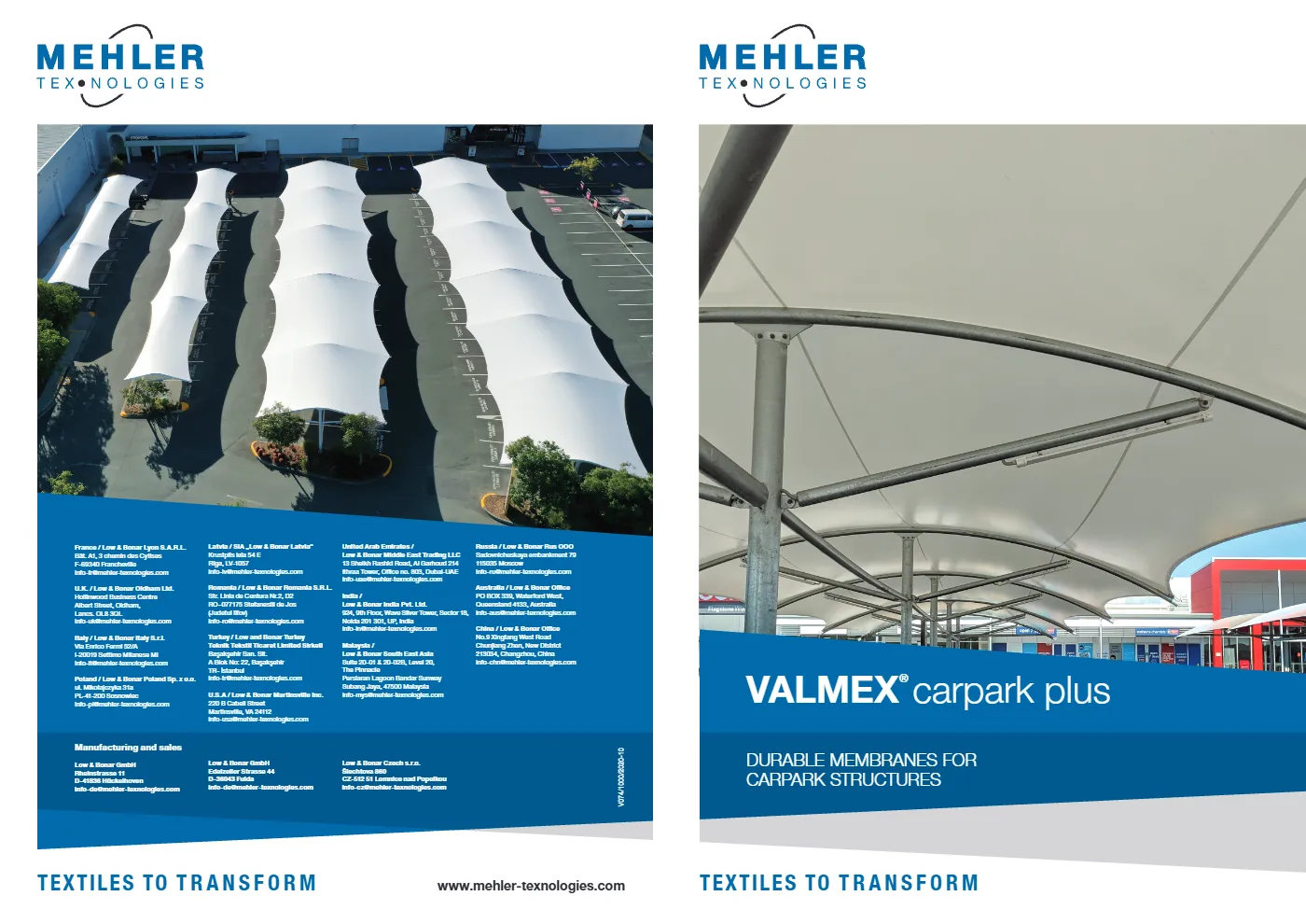 پارچه سازه کششی VALMEX carpark plus مهلر آلمان